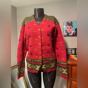 Women’s Vintage Wool Cabin Cardigan  ( Medium )